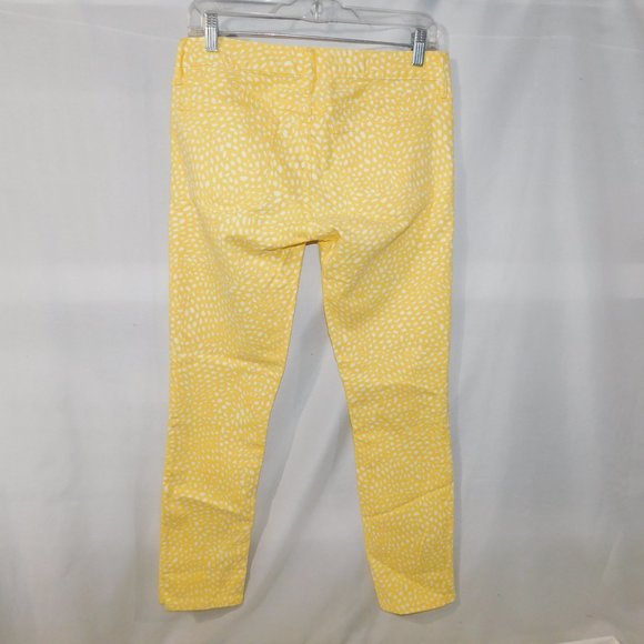 GAP 1969 Always Skinny Womens 27 Yellow White Polkadot Stretch Jeans - Picture 8 of 10